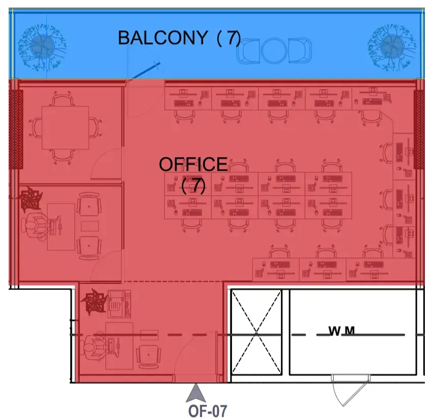  bedroom Office floor plan at Celesto 4