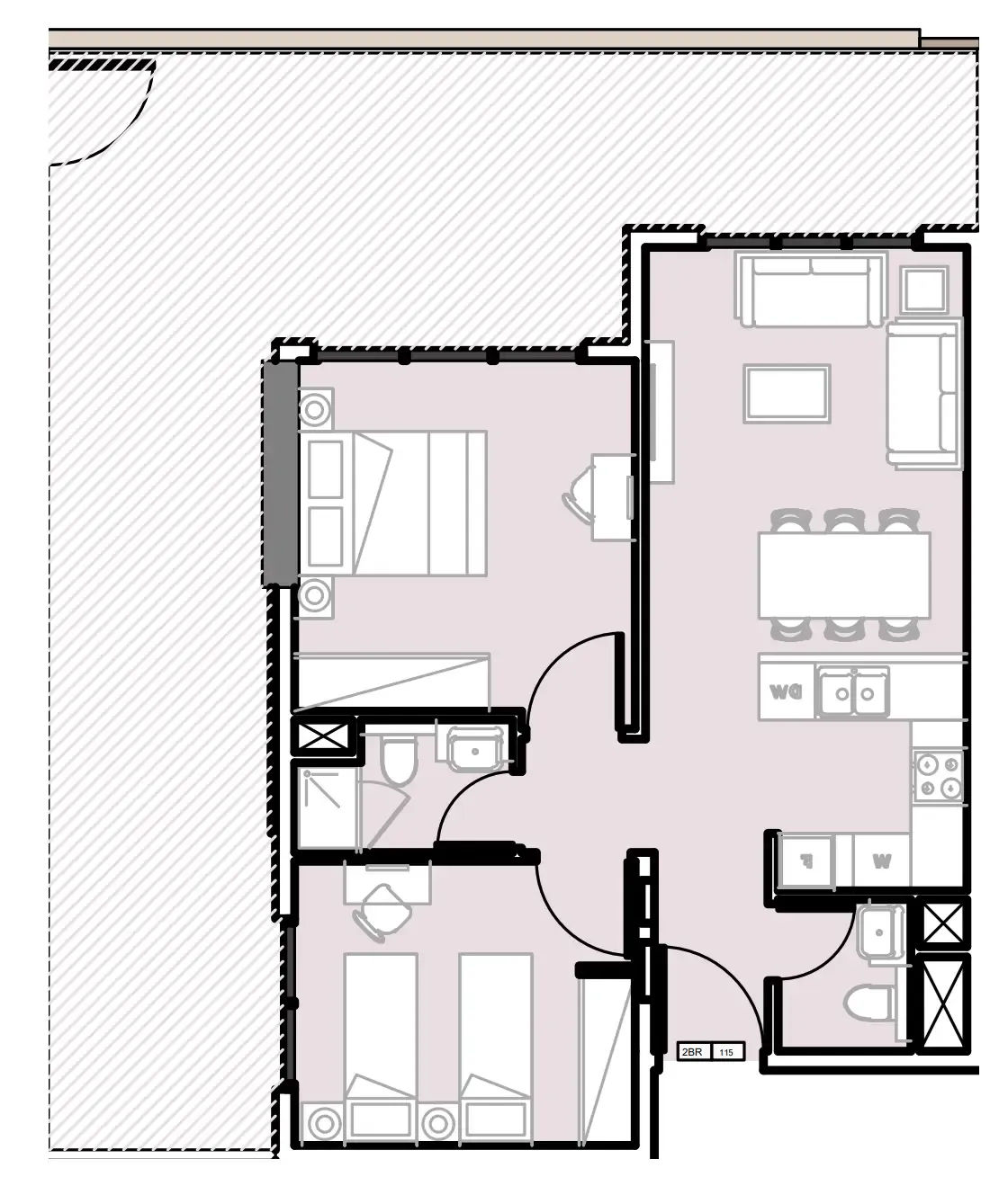 2 bedroom Apartments floor plan at Verdana III
