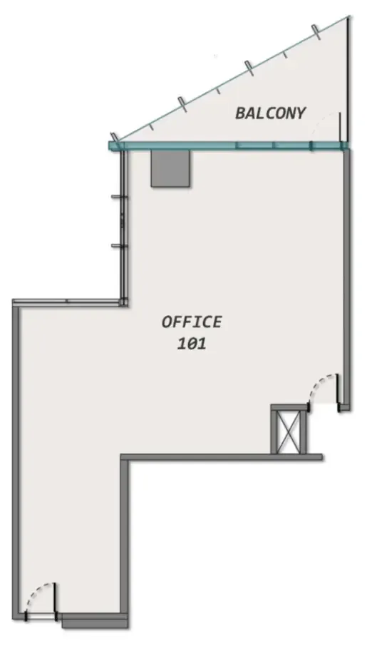  bedroom Office floor plan at Samana Barari Avenue