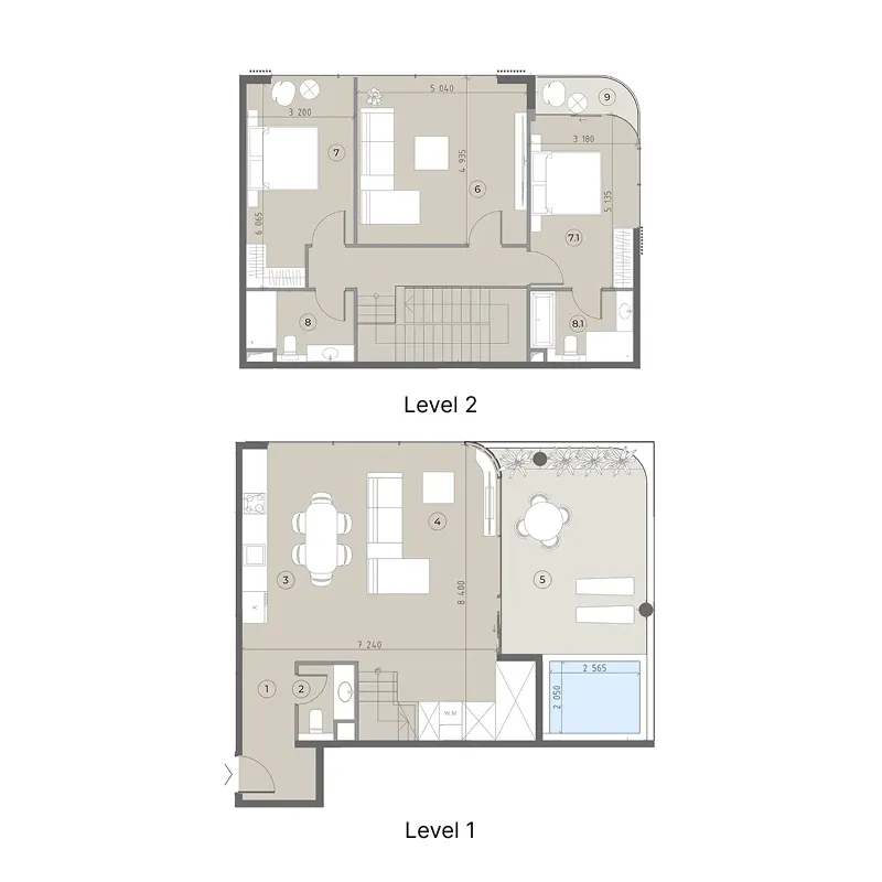 3.5 bedroom Villa floor plan at House of WELL