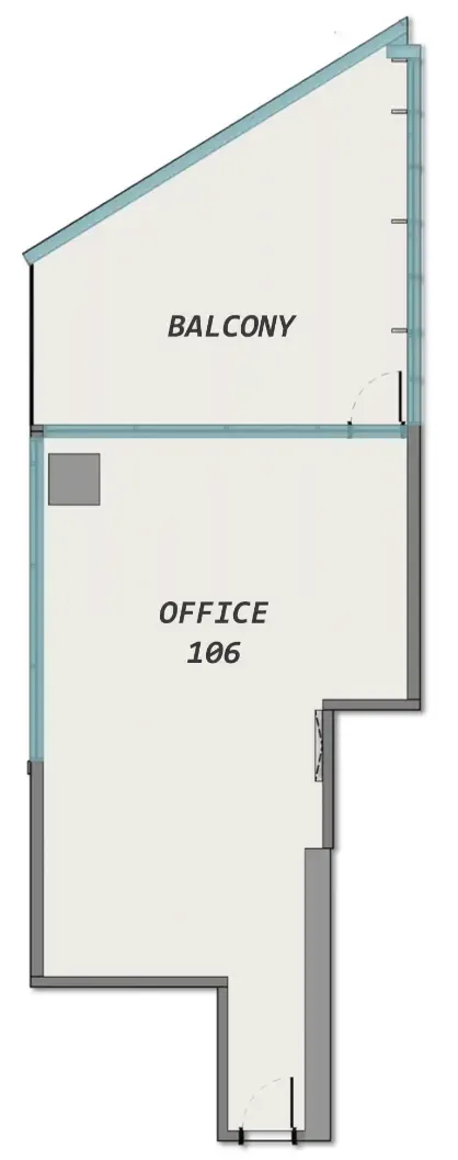  bedroom Office floor plan at Samana Barari Avenue
