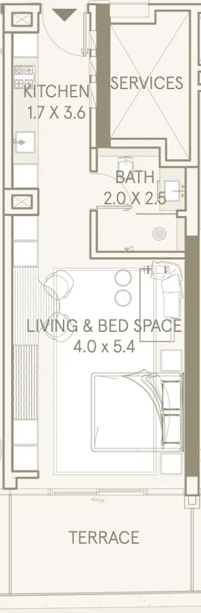 0 bedroom Apartments floor plan at Saas Hills