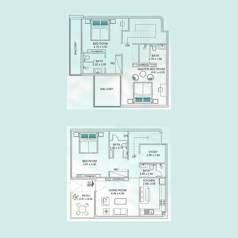 3.5 bedroom Townhouse floor plan at Floarea Breeze