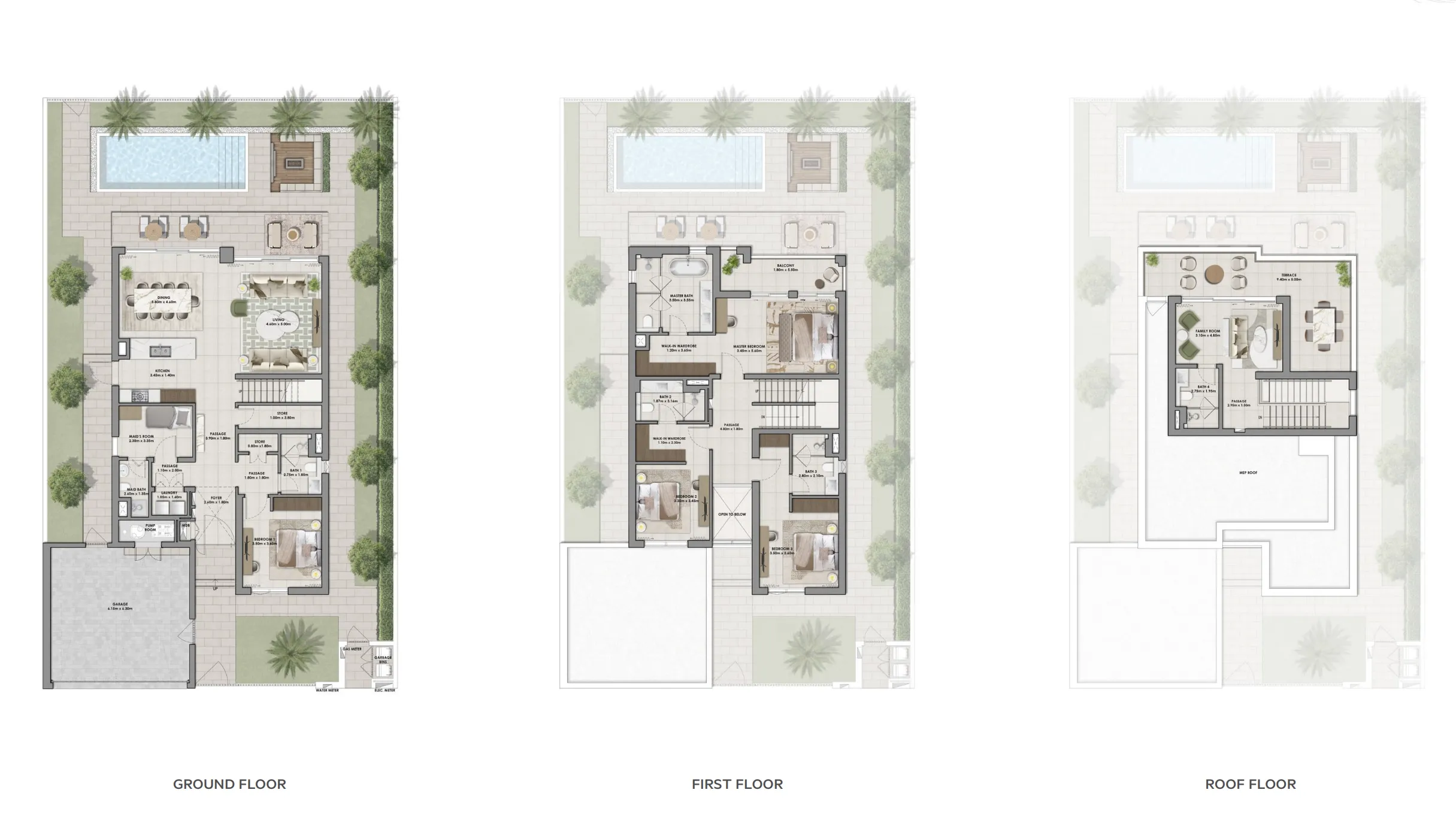 4 bedroom Villa floor plan at Salva