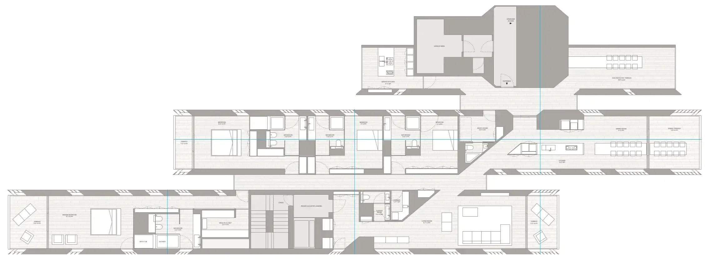 4 bedroom Apartments floor plan at Muraba Residences