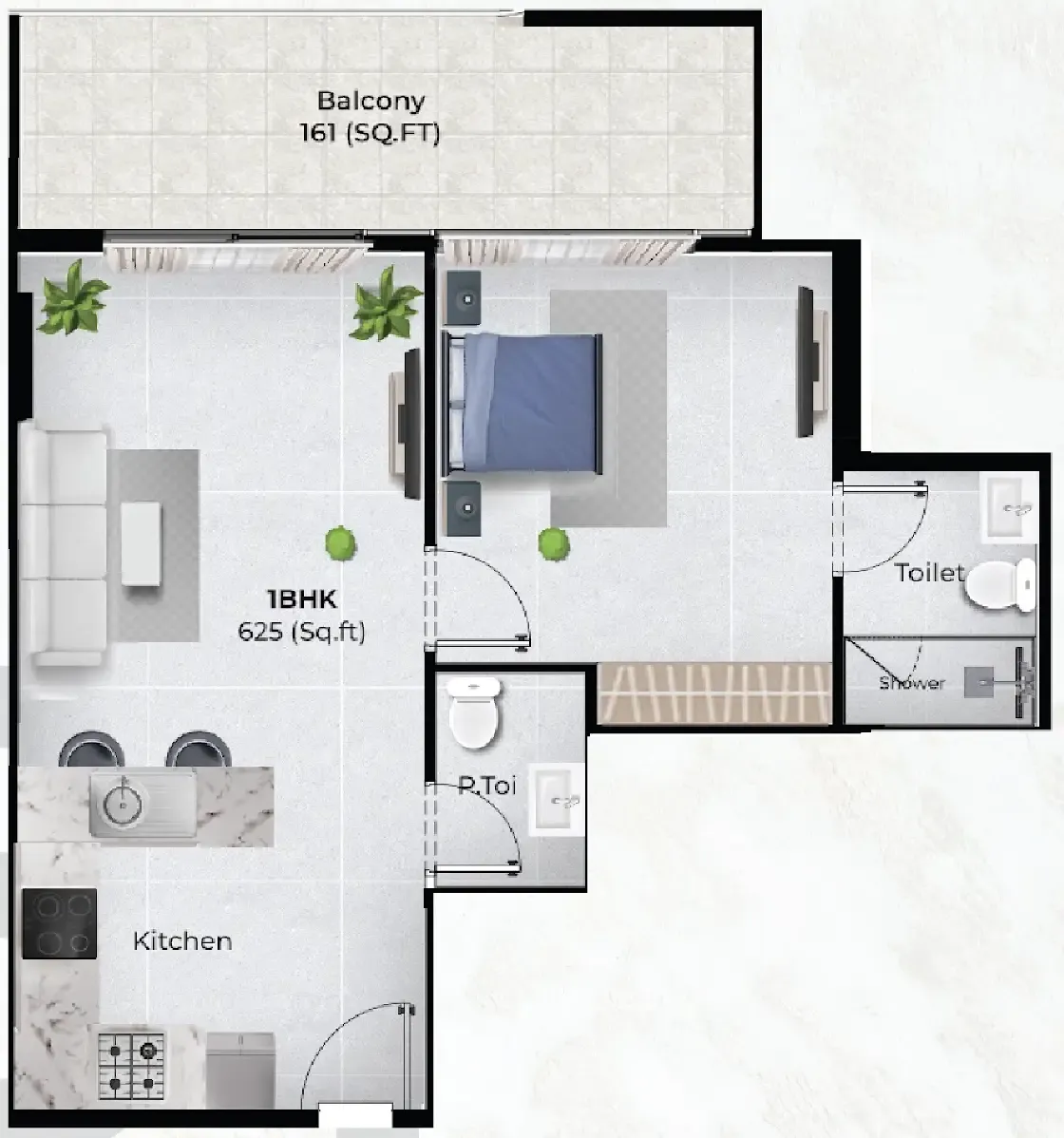 1 bedroom Apartments floor plan at Chapter 02 by Newbury