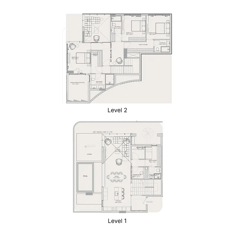 3 bedroom Villa floor plan at Isolana Residences