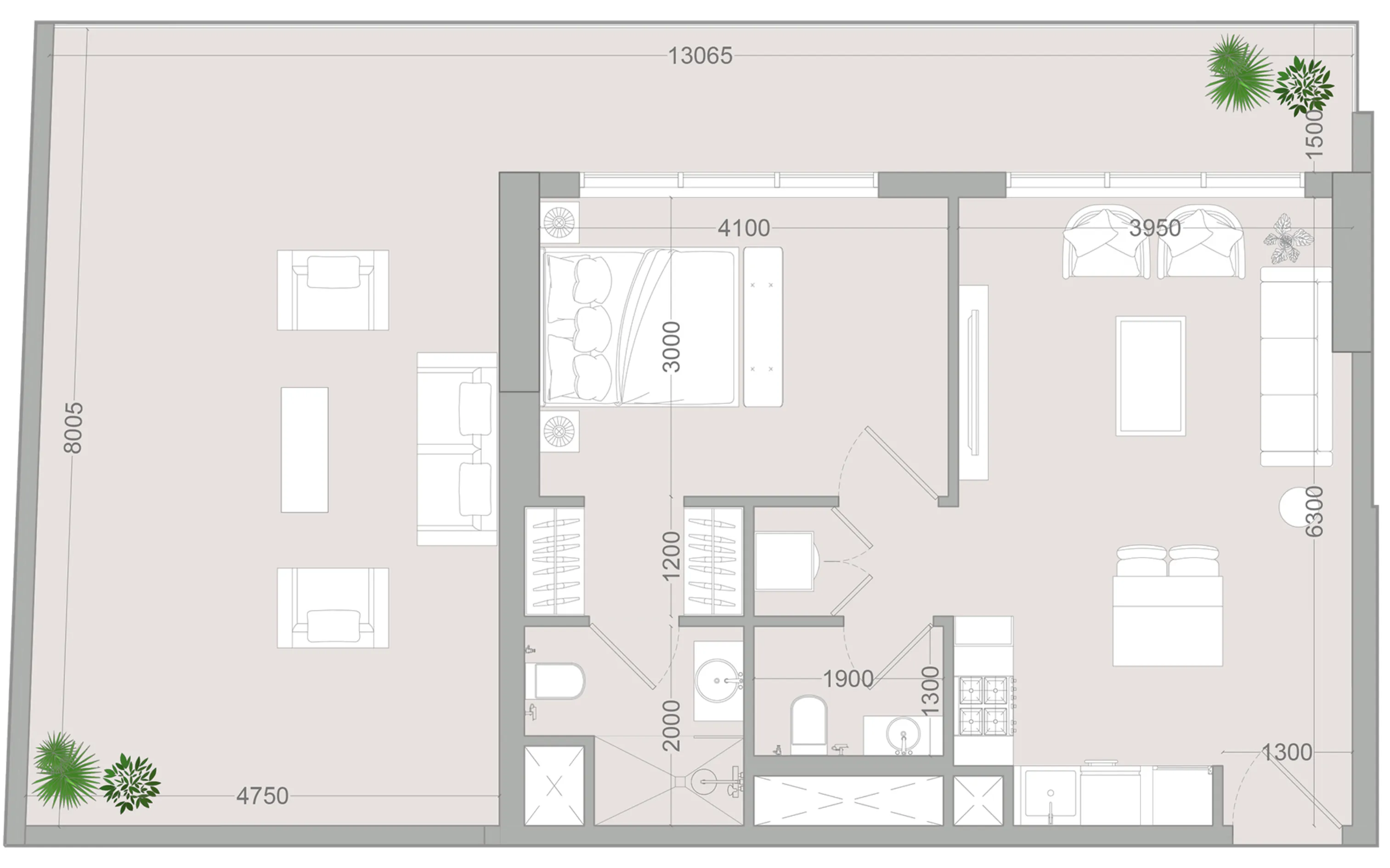 1 bedroom Apartments floor plan at ALTA V1EW