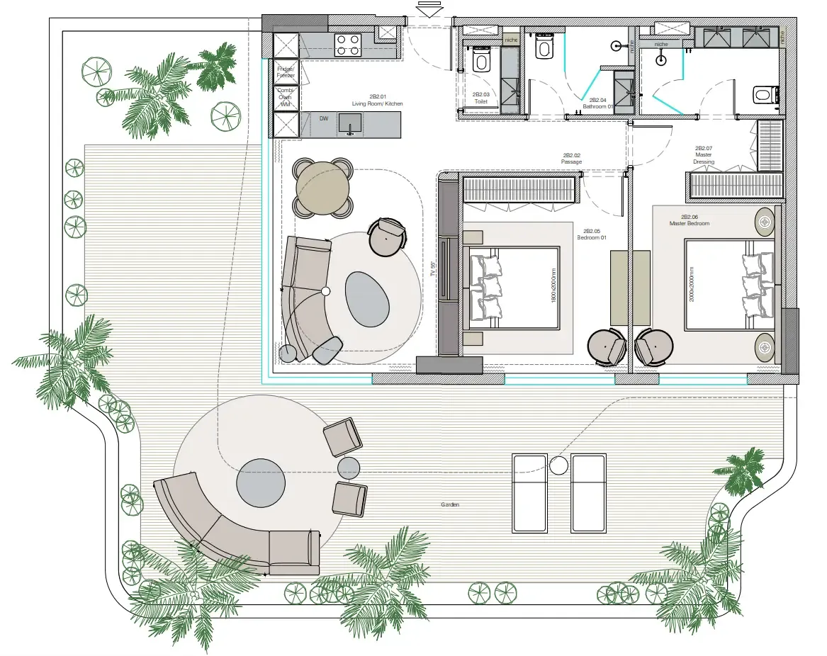 1 bedroom Apartments floor plan at Helvetia Verde