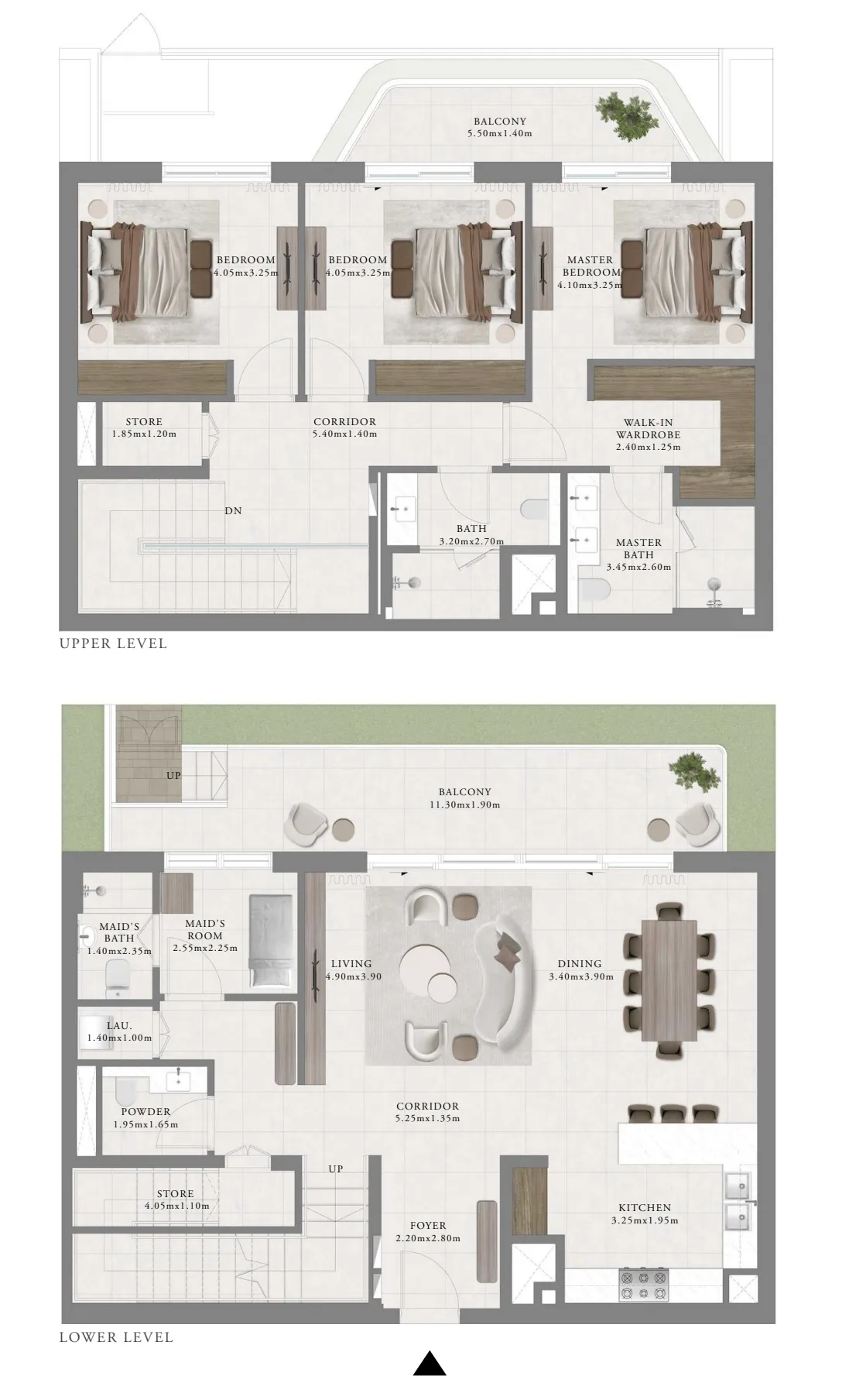 3 bedroom Townhouse floor plan at Sera 2