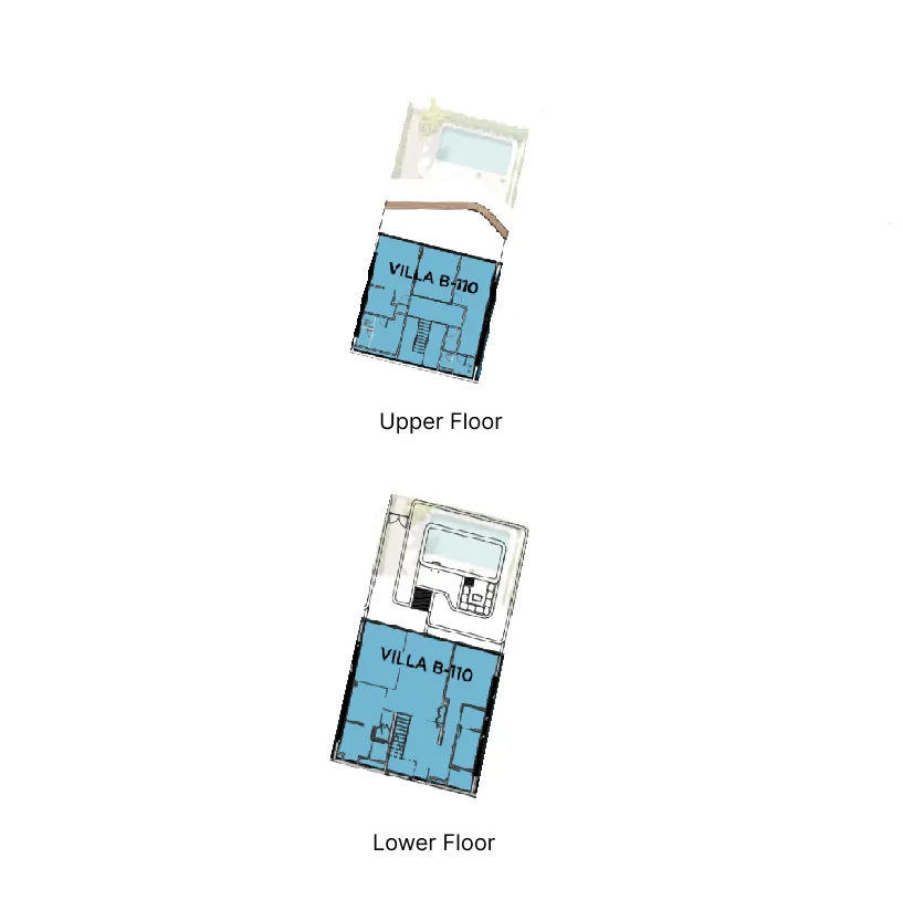 3 bedroom Villa floor plan at Karl Lagerfeld Beach Residences