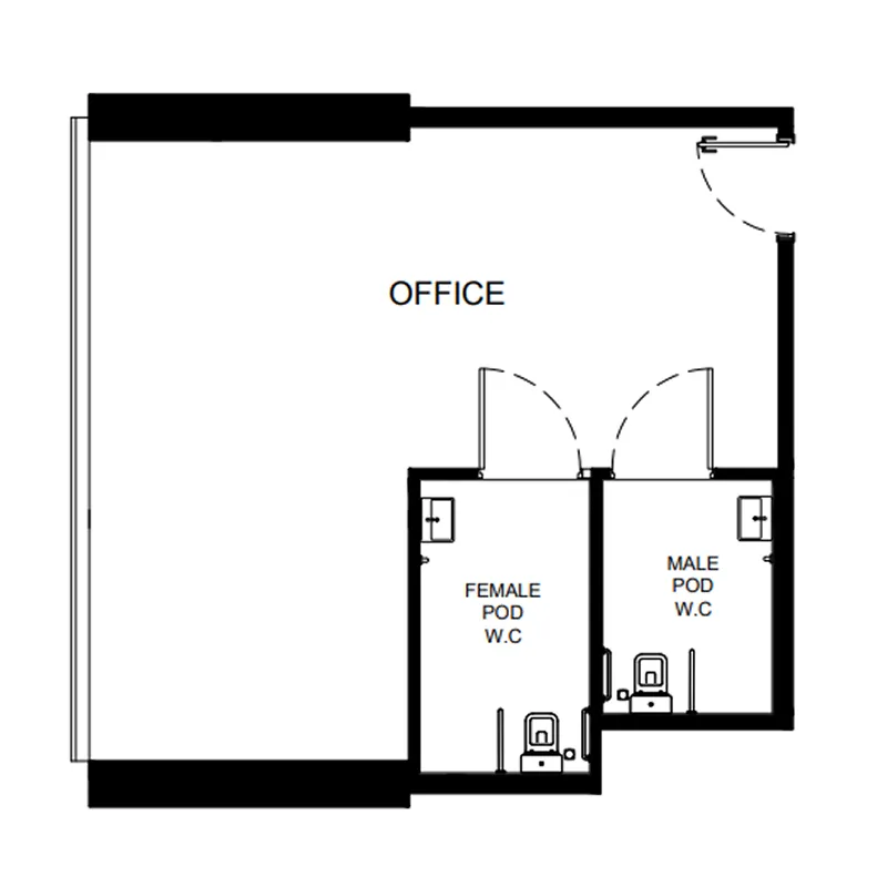  bedroom Office floor plan at Binghatti Spectre