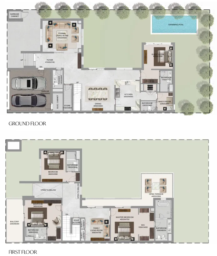 4 bedroom Villa floor plan at The Grove at Sobha Sanctuary