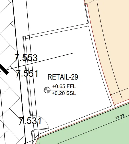 bedroom Retail floor plan at Binghatti Flare