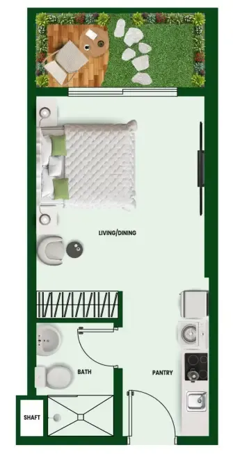0 bedroom Apartments floor plan at Vincitore Wellness Estate