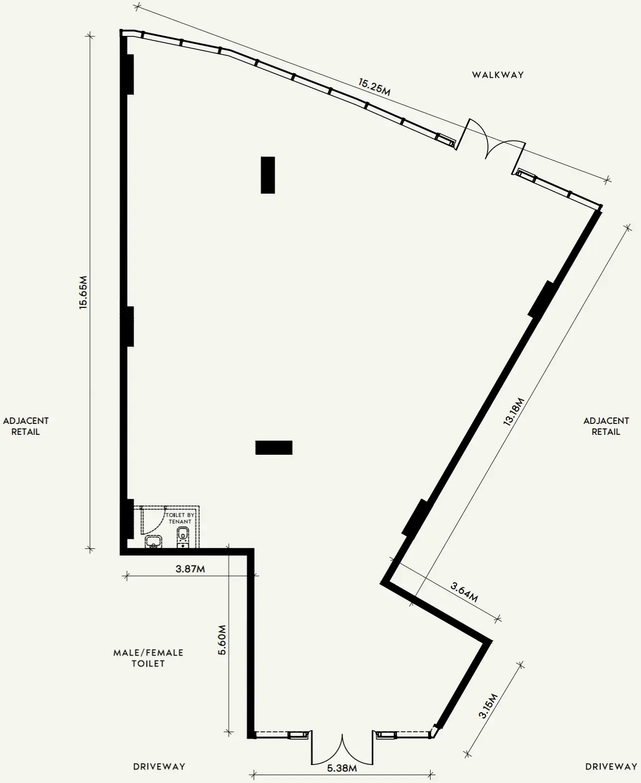  bedroom Retail floor plan at Riviera Rêve