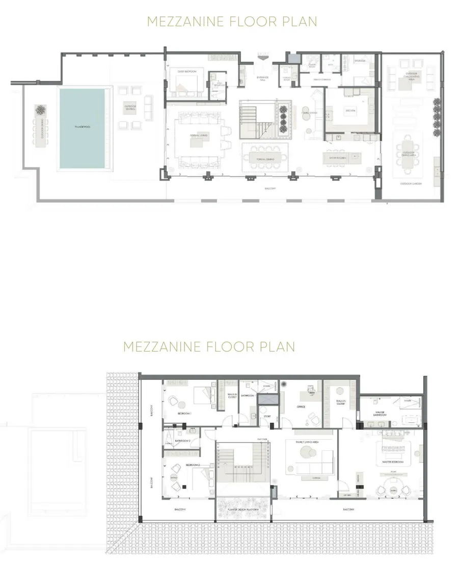 4 bedroom Penthouse floor plan at Anantara Residences