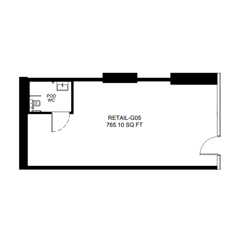  bedroom Retail floor plan at Binghatti Spectre