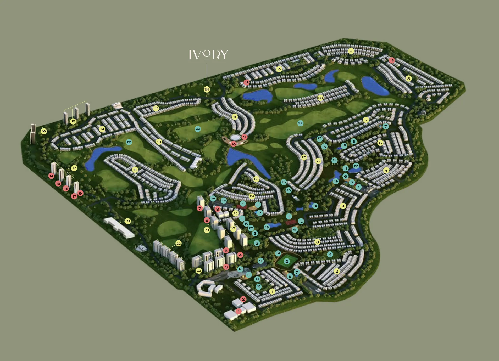 Damac Hills - Ivory master plan 1