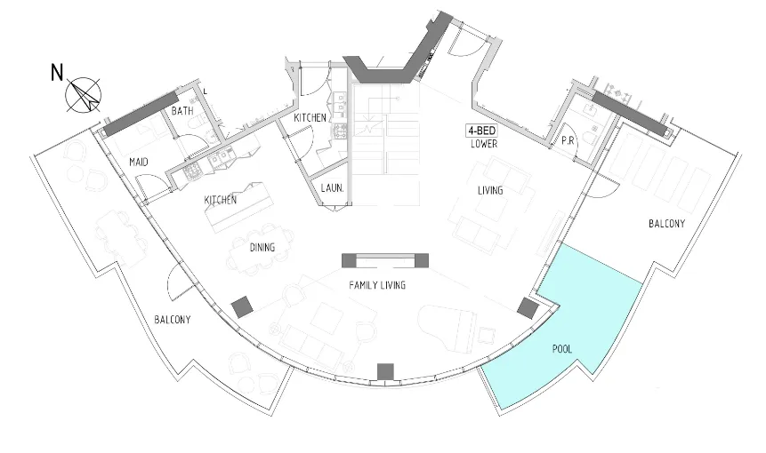 4 bedroom Apartments floor plan at Canal Heights