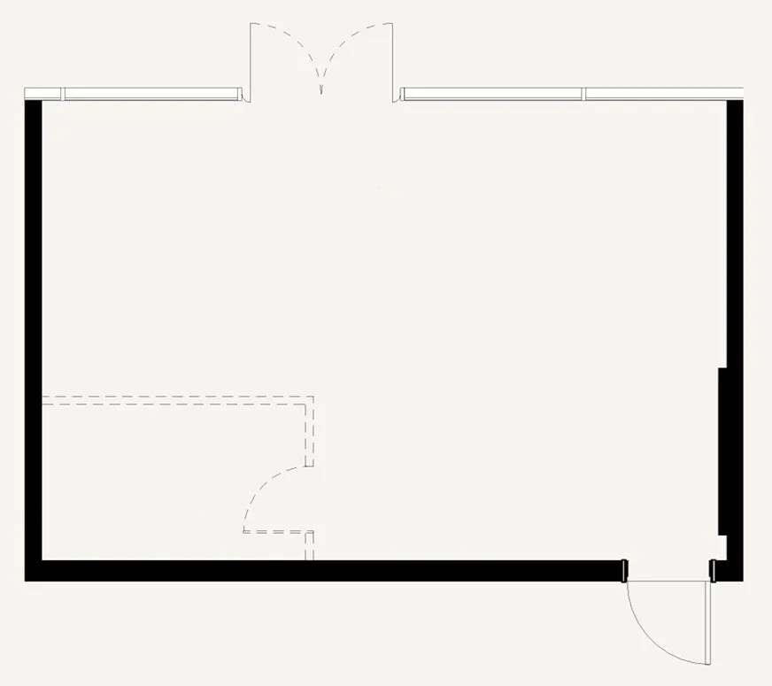  bedroom Retail floor plan at Azizi David