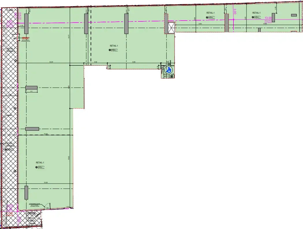 bedroom Retail floor plan at Binghatti Twilight