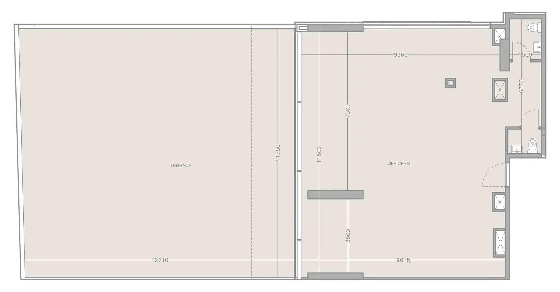  bedroom Office floor plan at ELAR1S Rise
