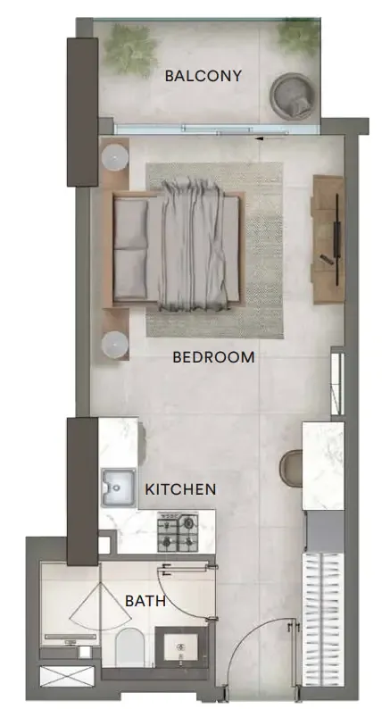 0 bedroom Apartments floor plan at Urban - Park Residences