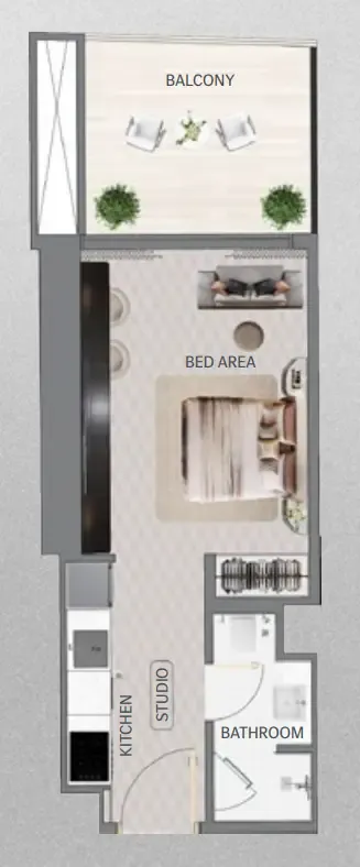 0 bedroom Apartments floor plan at Maybach Ultimate Luxury