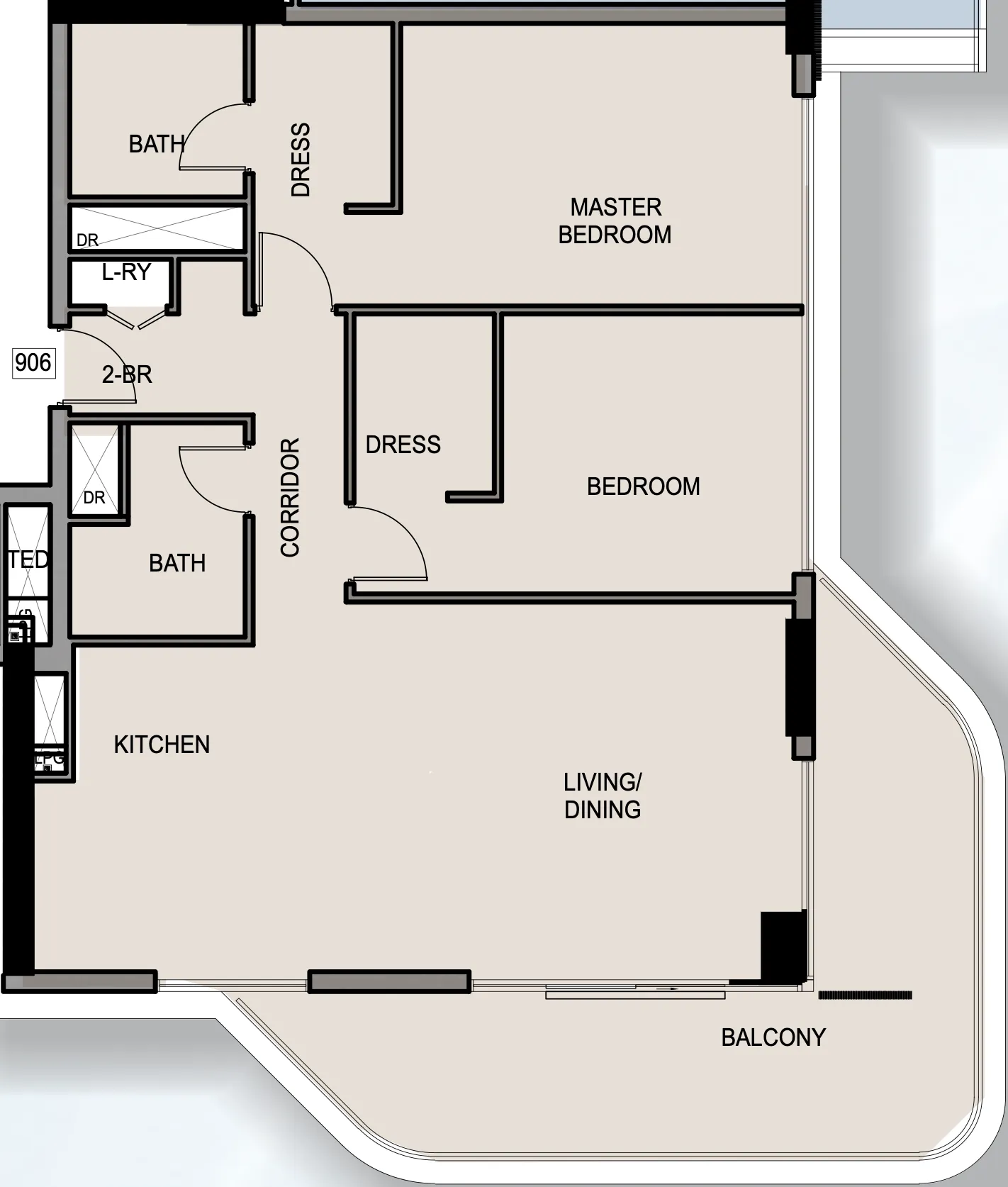 2 bedroom Apartments floor plan at Edgewater Residences 1, 2 and 3