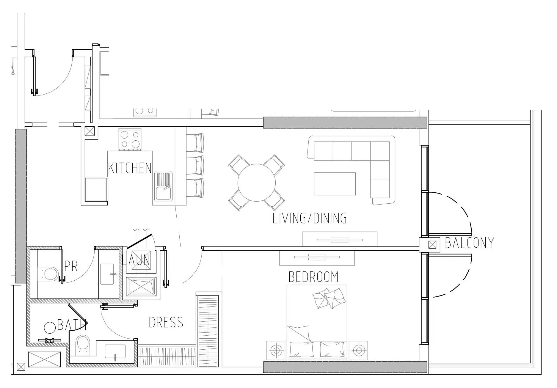 1 bedroom Apartments floor plan at Damac Riverside Views