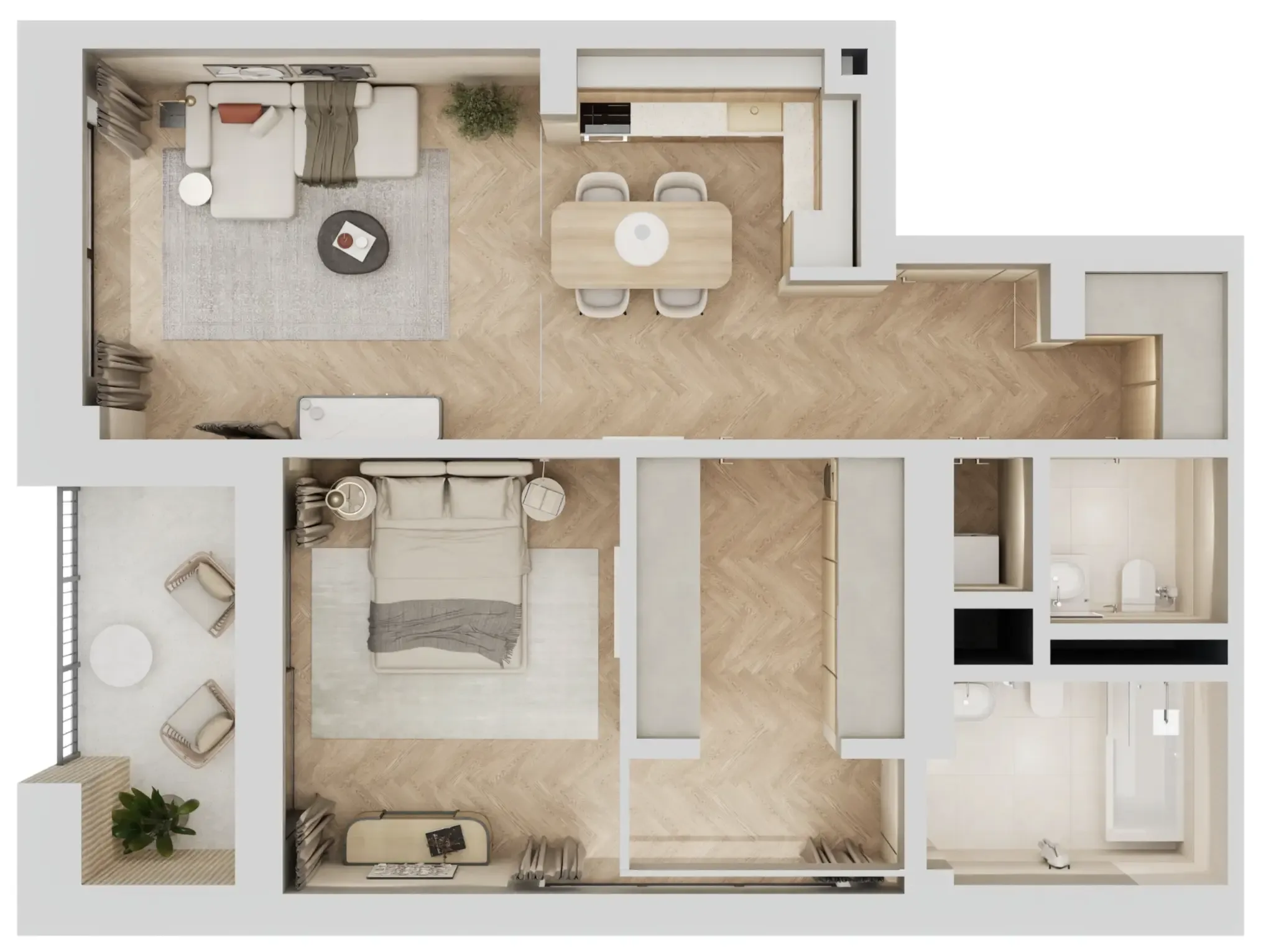 1 bedroom Apartments floor plan at Arisha Terraces