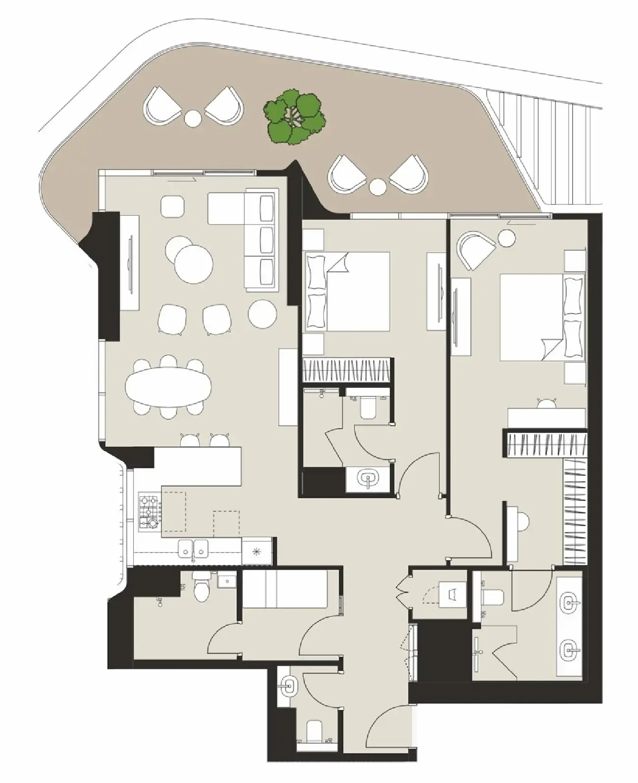 2 bedroom Apartments floor plan at Artistry One Residences