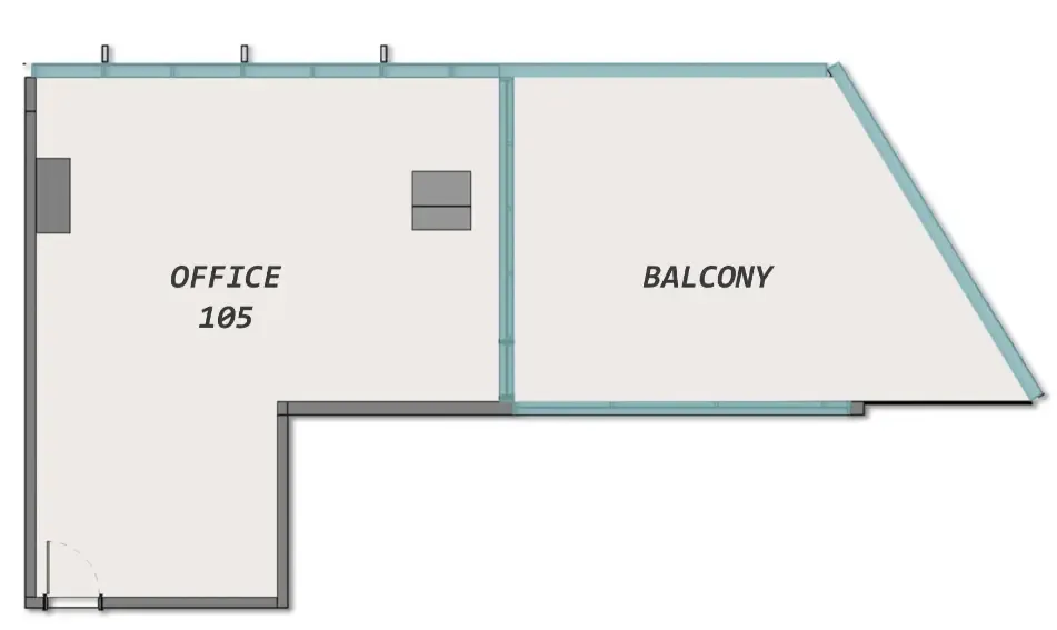  bedroom Office floor plan at Samana Barari Avenue