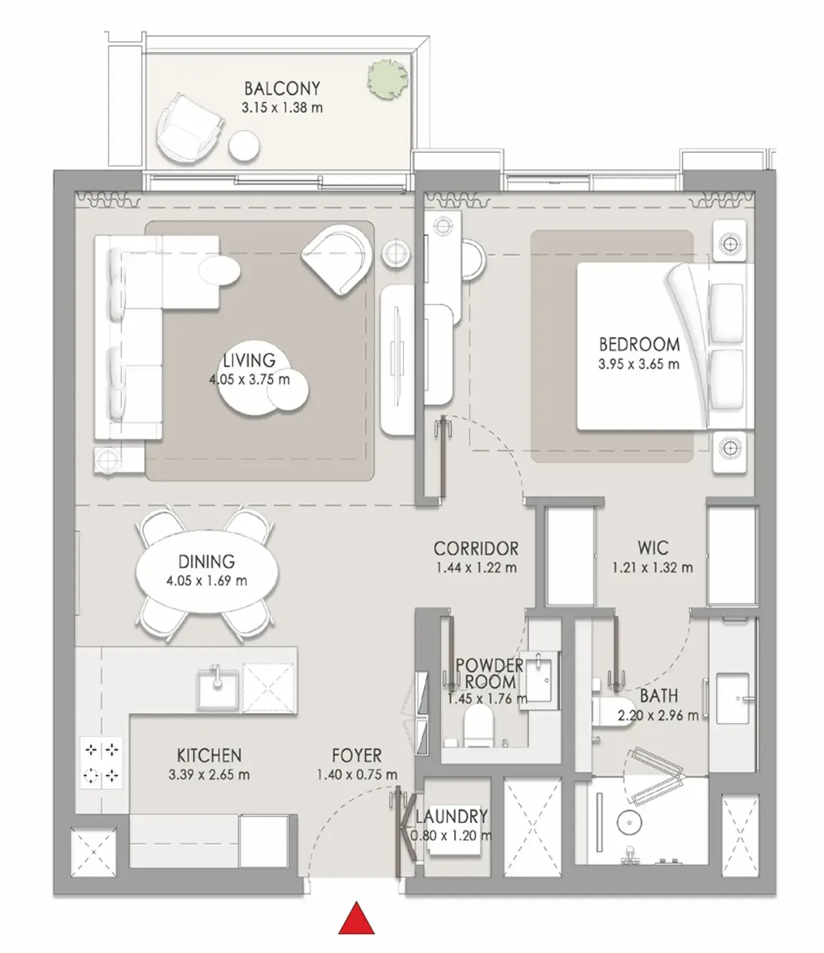1 bedroom Apartments floor plan at City Walk Crestlane