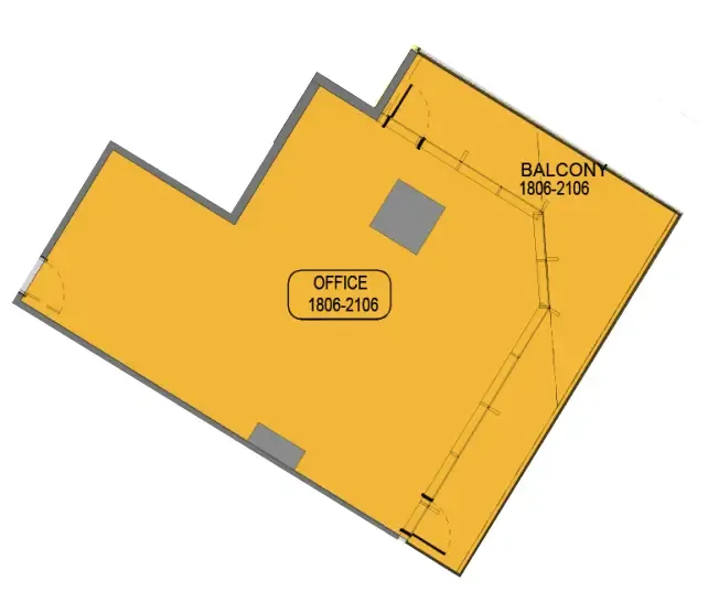  bedroom Office floor plan at Samana Barari Avenue