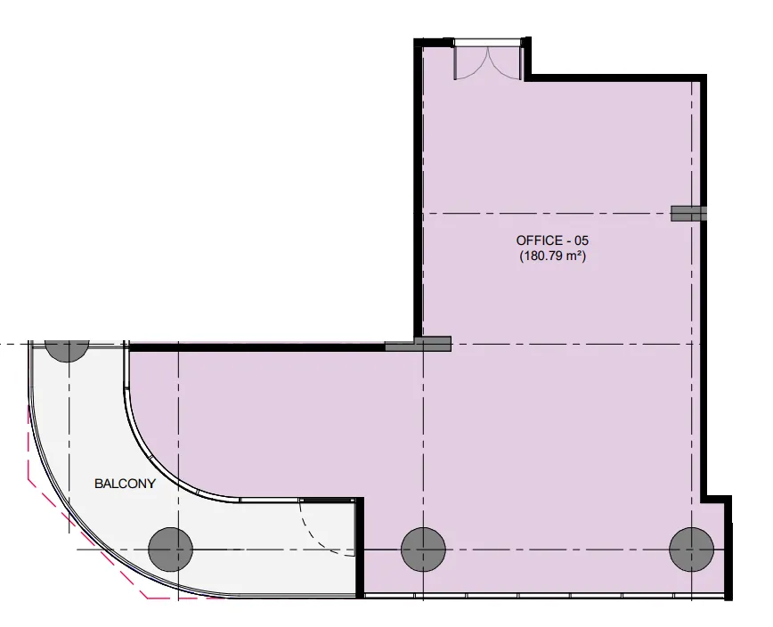  bedroom Office floor plan at Azizi Emerald