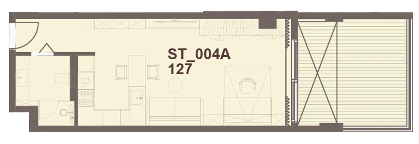 0 bedroom Apartments floor plan at J-Haus Residence