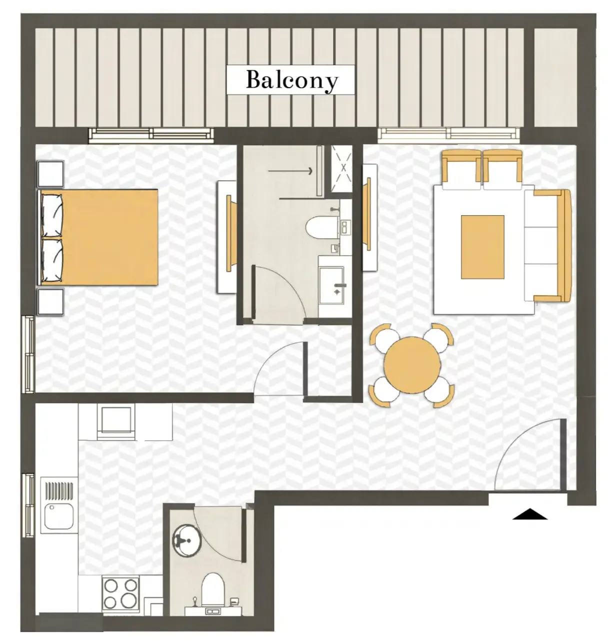 1 bedroom Apartments floor plan at Ashwood Residences