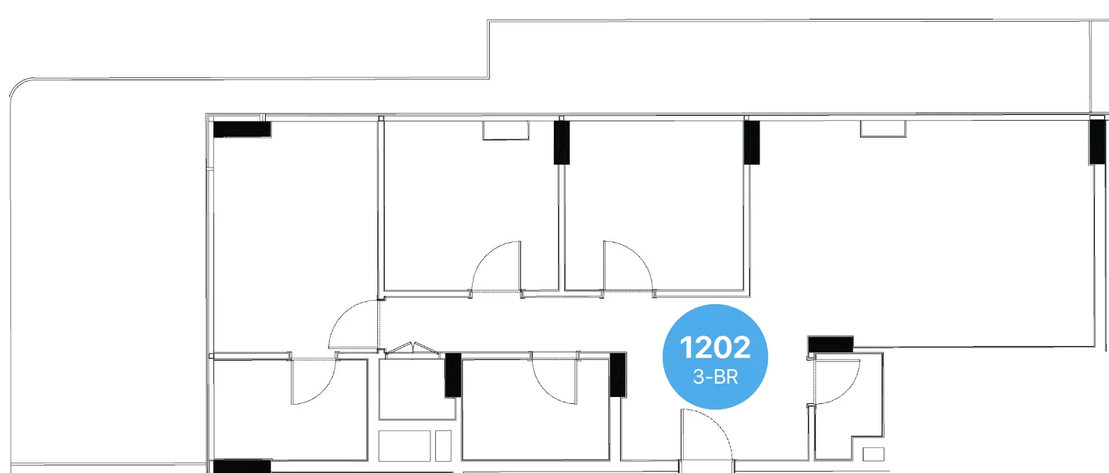 3 bedroom Apartments floor plan at Edgewater Residences 1, 2 and 3
