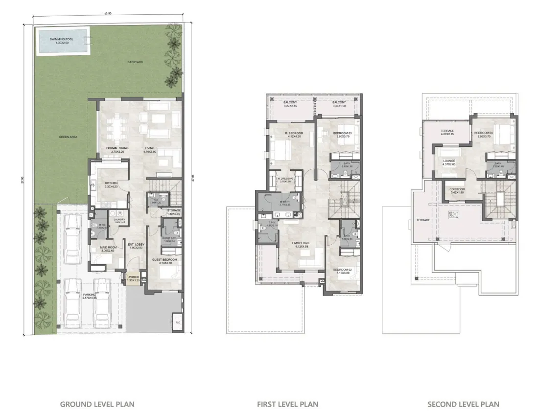 5 bedroom Villa floor plan at Hayat 6
