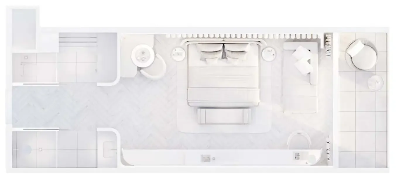 0 bedroom Apartments floor plan at Artist Hotel