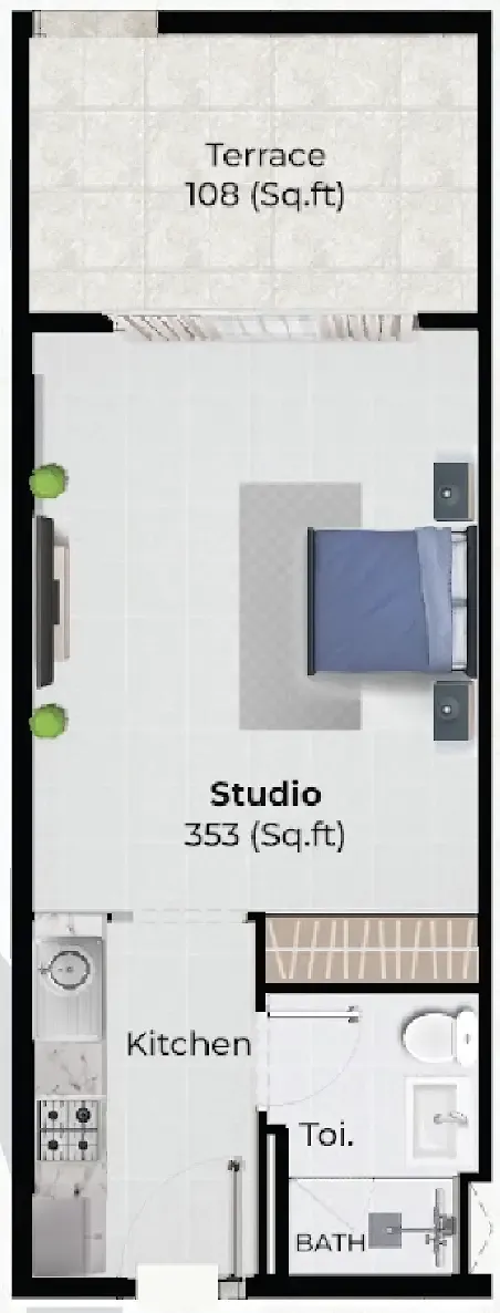 0 bedroom Apartments floor plan at Chapter 02 by Newbury