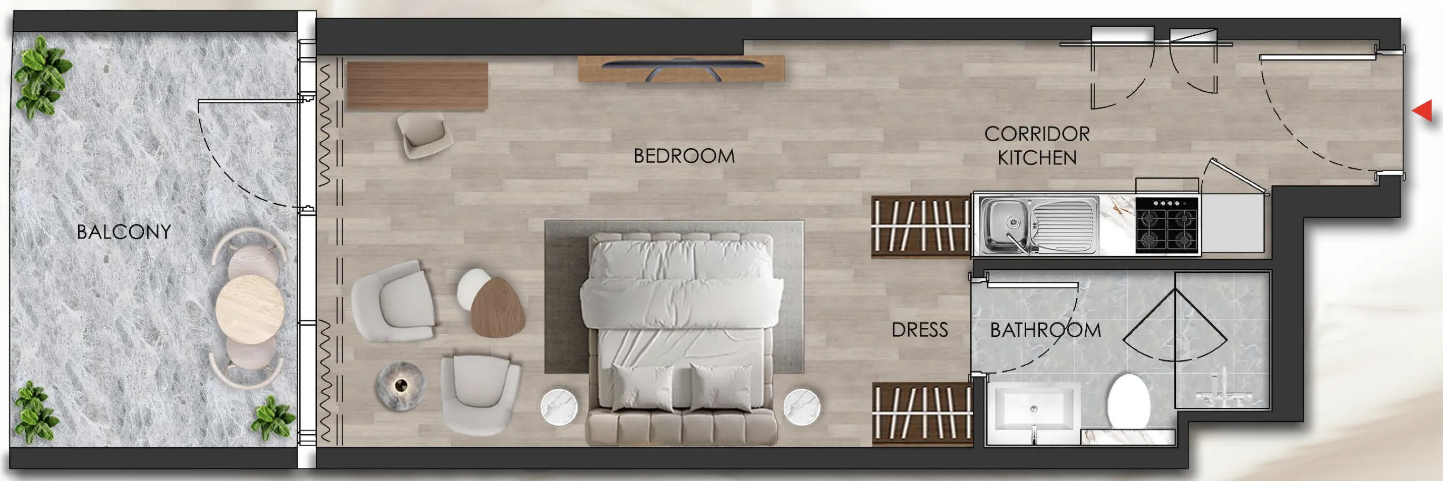 0 bedroom Apartments floor plan at Island Heights