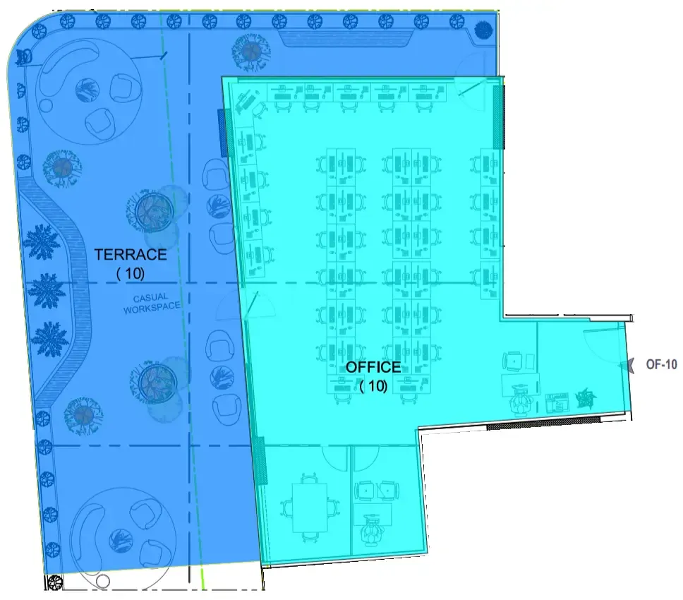  bedroom Office floor plan at Celesto 4
