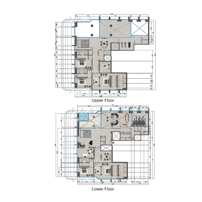 6 bedroom Penthouse floor plan at Tiger Sky Tower