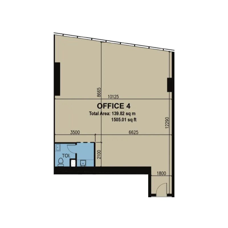  bedroom Office floor plan at Me Do Re Business