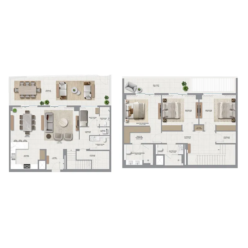 3 bedroom Townhouse floor plan at Golf Meadow