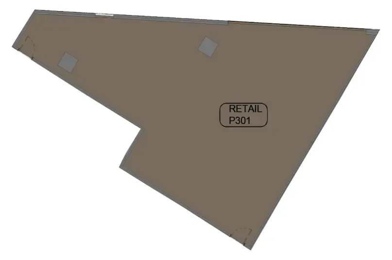  bedroom Retail floor plan at Samana Barari Avenue