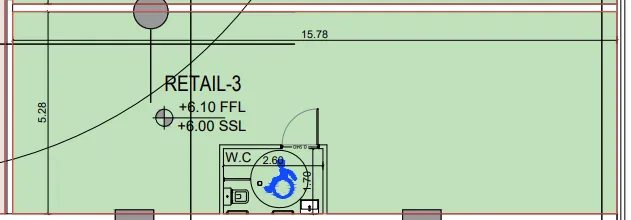  bedroom Retail floor plan at Binghatti Flare